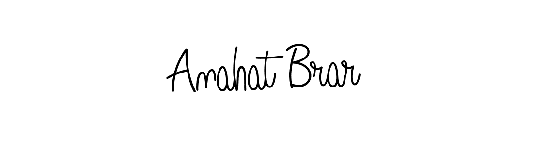 Make a beautiful signature design for name Anahat Brar. With this signature (Angelique-Rose-font-FFP) style, you can create a handwritten signature for free. Anahat Brar signature style 5 images and pictures png