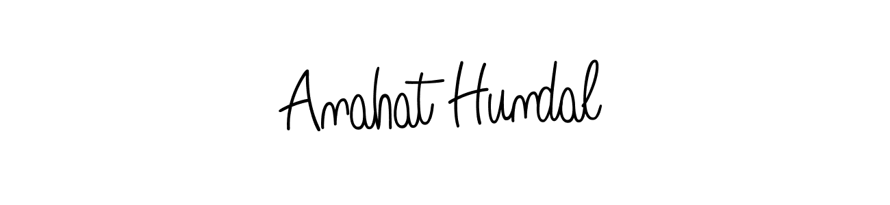 How to make Anahat Hundal name signature. Use Angelique-Rose-font-FFP style for creating short signs online. This is the latest handwritten sign. Anahat Hundal signature style 5 images and pictures png