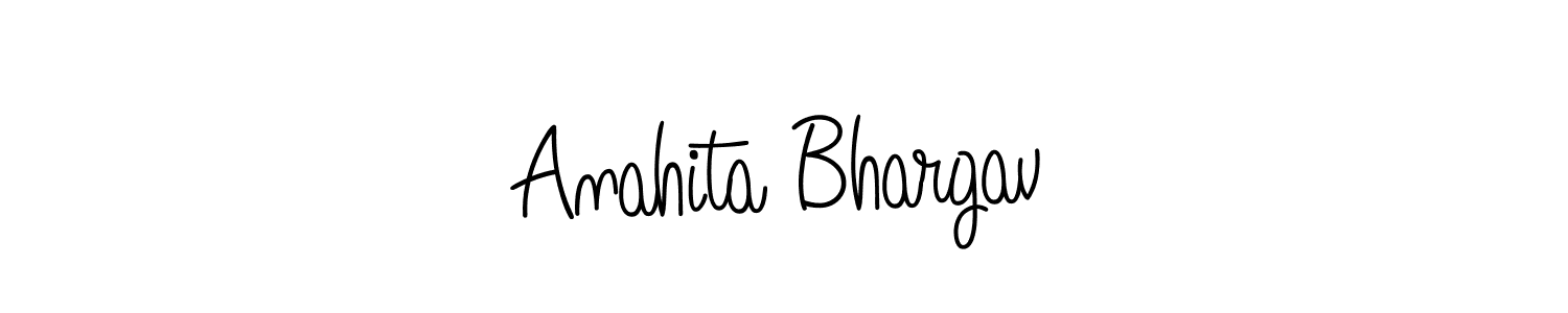 Use a signature maker to create a handwritten signature online. With this signature software, you can design (Angelique-Rose-font-FFP) your own signature for name Anahita Bhargav. Anahita Bhargav signature style 5 images and pictures png
