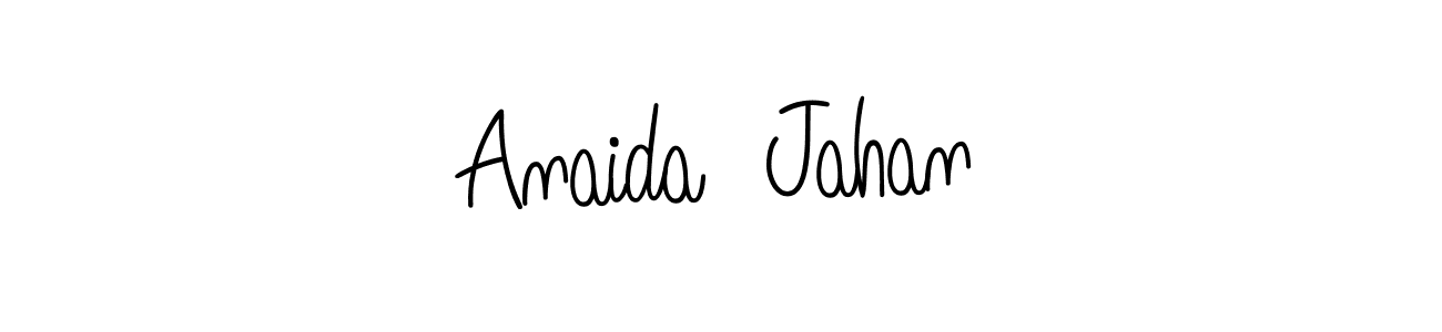 You should practise on your own different ways (Angelique-Rose-font-FFP) to write your name (Anaida  Jahan) in signature. don't let someone else do it for you. Anaida  Jahan signature style 5 images and pictures png