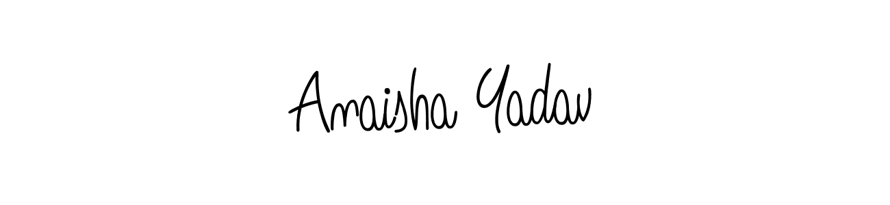 Design your own signature with our free online signature maker. With this signature software, you can create a handwritten (Angelique-Rose-font-FFP) signature for name Anaisha Yadav. Anaisha Yadav signature style 5 images and pictures png