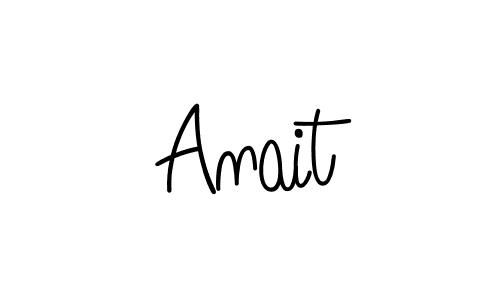 How to make Anait name signature. Use Angelique-Rose-font-FFP style for creating short signs online. This is the latest handwritten sign. Anait signature style 5 images and pictures png