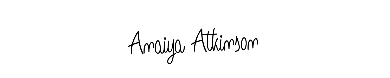 Make a beautiful signature design for name Anaiya Atkinson. With this signature (Angelique-Rose-font-FFP) style, you can create a handwritten signature for free. Anaiya Atkinson signature style 5 images and pictures png