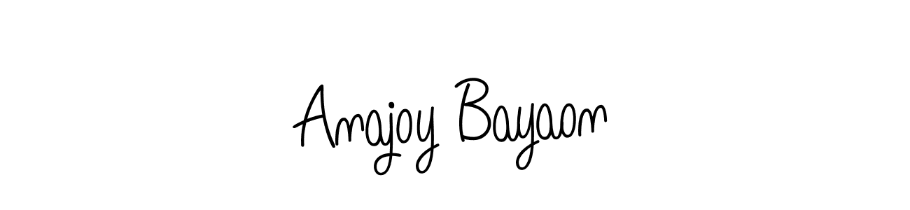 You should practise on your own different ways (Angelique-Rose-font-FFP) to write your name (Anajoy Bayaon) in signature. don't let someone else do it for you. Anajoy Bayaon signature style 5 images and pictures png