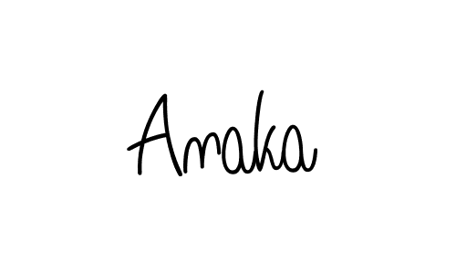 Make a beautiful signature design for name Anaka. With this signature (Angelique-Rose-font-FFP) style, you can create a handwritten signature for free. Anaka signature style 5 images and pictures png