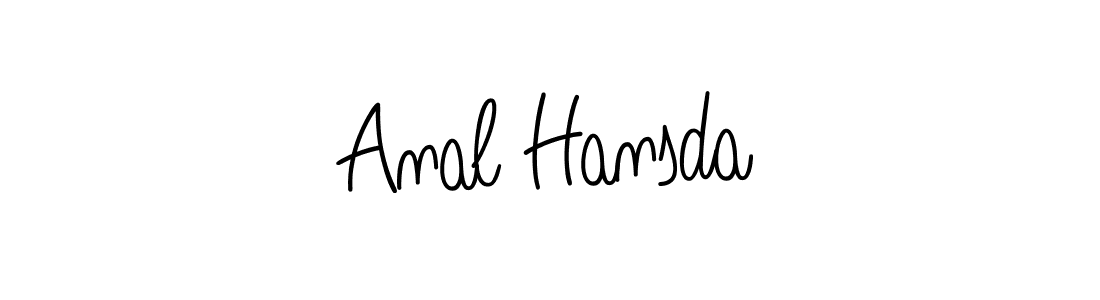 Anal Hansda stylish signature style. Best Handwritten Sign (Angelique-Rose-font-FFP) for my name. Handwritten Signature Collection Ideas for my name Anal Hansda. Anal Hansda signature style 5 images and pictures png