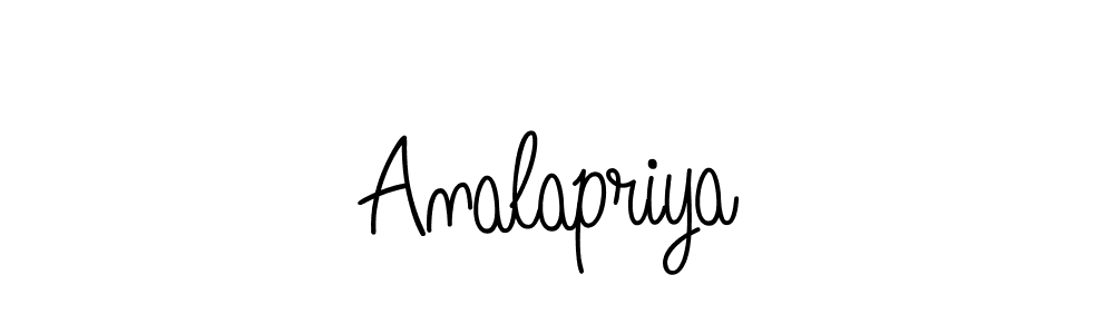 Use a signature maker to create a handwritten signature online. With this signature software, you can design (Angelique-Rose-font-FFP) your own signature for name Analapriya. Analapriya signature style 5 images and pictures png