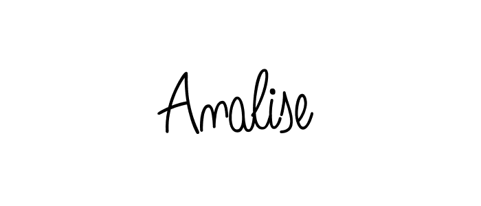 Make a beautiful signature design for name Analise. With this signature (Angelique-Rose-font-FFP) style, you can create a handwritten signature for free. Analise signature style 5 images and pictures png