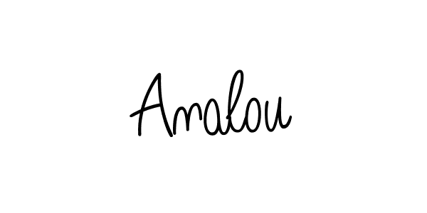 Use a signature maker to create a handwritten signature online. With this signature software, you can design (Angelique-Rose-font-FFP) your own signature for name Analou. Analou signature style 5 images and pictures png
