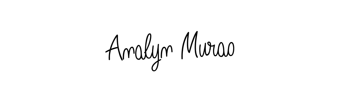 You should practise on your own different ways (Angelique-Rose-font-FFP) to write your name (Analyn Murao) in signature. don't let someone else do it for you. Analyn Murao signature style 5 images and pictures png
