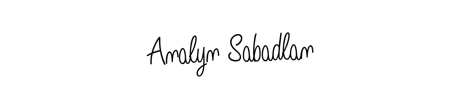 Use a signature maker to create a handwritten signature online. With this signature software, you can design (Angelique-Rose-font-FFP) your own signature for name Analyn Sabadlan. Analyn Sabadlan signature style 5 images and pictures png
