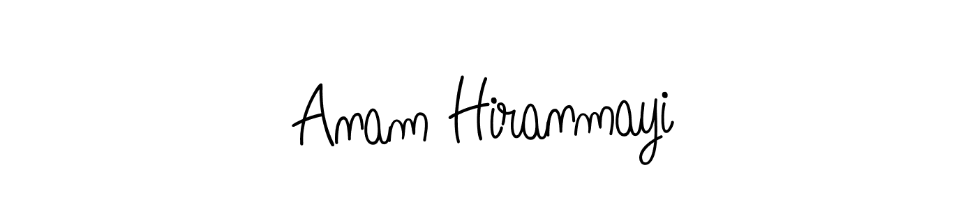 You can use this online signature creator to create a handwritten signature for the name Anam Hiranmayi. This is the best online autograph maker. Anam Hiranmayi signature style 5 images and pictures png