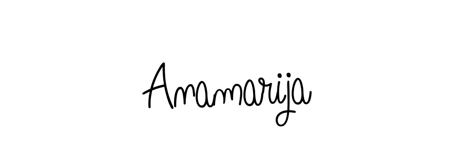 How to make Anamarija name signature. Use Angelique-Rose-font-FFP style for creating short signs online. This is the latest handwritten sign. Anamarija signature style 5 images and pictures png