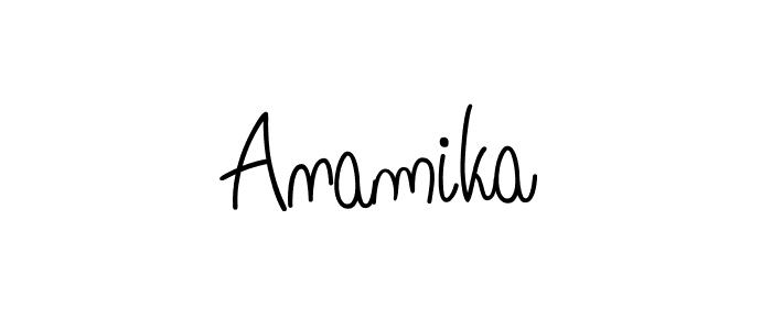 The best way (Angelique-Rose-font-FFP) to make a short signature is to pick only two or three words in your name. The name Anamika include a total of six letters. For converting this name. Anamika signature style 5 images and pictures png