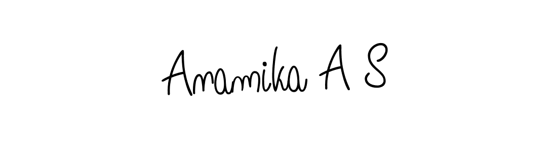 Design your own signature with our free online signature maker. With this signature software, you can create a handwritten (Angelique-Rose-font-FFP) signature for name Anamika A S. Anamika A S signature style 5 images and pictures png