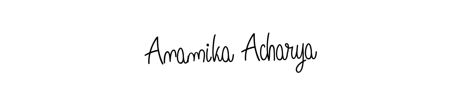 How to make Anamika Acharya name signature. Use Angelique-Rose-font-FFP style for creating short signs online. This is the latest handwritten sign. Anamika Acharya signature style 5 images and pictures png