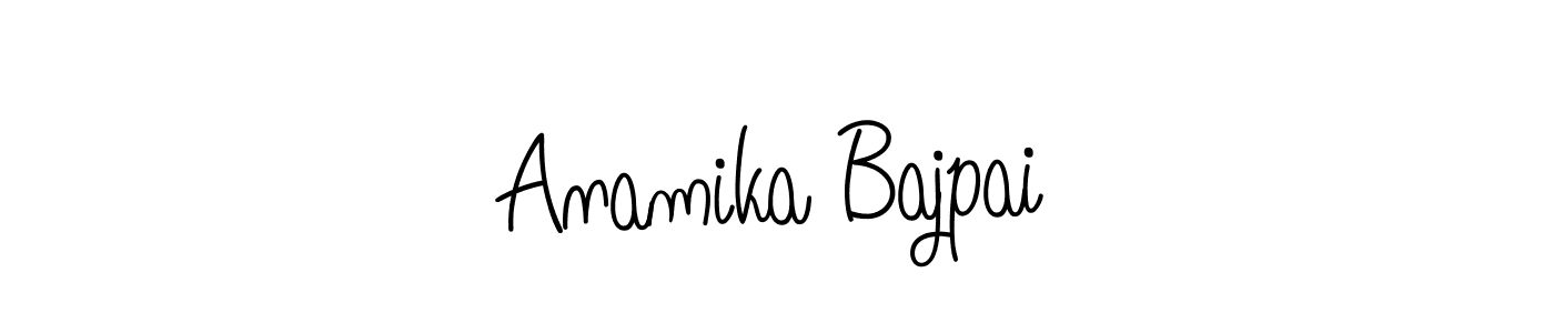 if you are searching for the best signature style for your name Anamika Bajpai. so please give up your signature search. here we have designed multiple signature styles  using Angelique-Rose-font-FFP. Anamika Bajpai signature style 5 images and pictures png