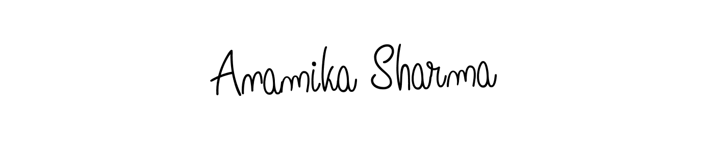 Anamika Sharma stylish signature style. Best Handwritten Sign (Angelique-Rose-font-FFP) for my name. Handwritten Signature Collection Ideas for my name Anamika Sharma. Anamika Sharma signature style 5 images and pictures png