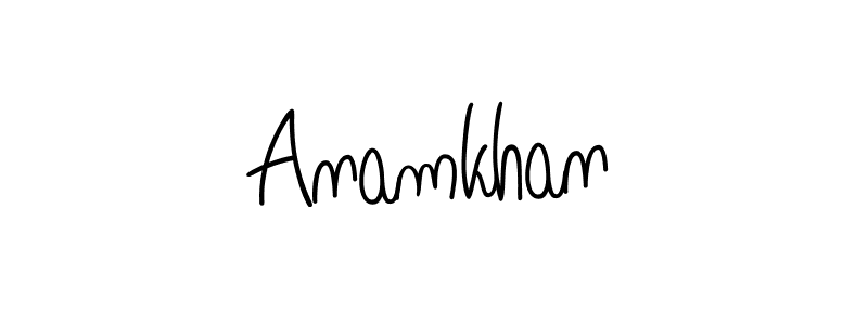 The best way (Angelique-Rose-font-FFP) to make a short signature is to pick only two or three words in your name. The name Anamkhan include a total of six letters. For converting this name. Anamkhan signature style 5 images and pictures png