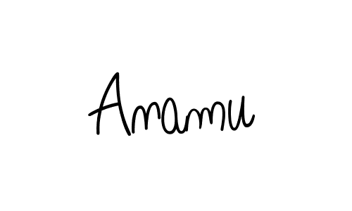 Design your own signature with our free online signature maker. With this signature software, you can create a handwritten (Angelique-Rose-font-FFP) signature for name Anamu. Anamu signature style 5 images and pictures png