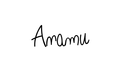 Design your own signature with our free online signature maker. With this signature software, you can create a handwritten (Angelique-Rose-font-FFP) signature for name Anamu. Anamu signature style 5 images and pictures png