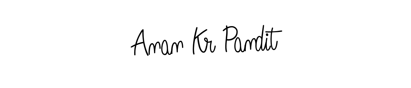 The best way (Angelique-Rose-font-FFP) to make a short signature is to pick only two or three words in your name. The name Anan Kr Pandit include a total of six letters. For converting this name. Anan Kr Pandit signature style 5 images and pictures png