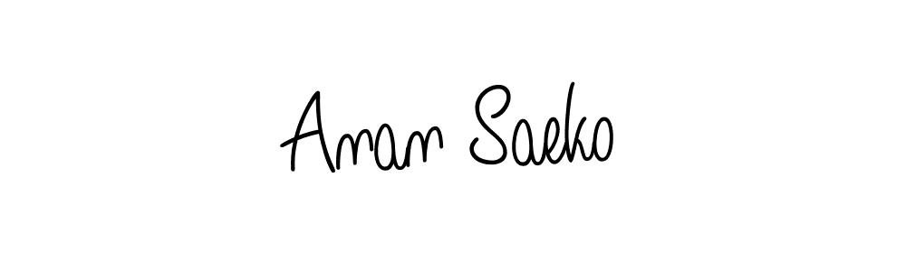 Design your own signature with our free online signature maker. With this signature software, you can create a handwritten (Angelique-Rose-font-FFP) signature for name Anan Saeko. Anan Saeko signature style 5 images and pictures png