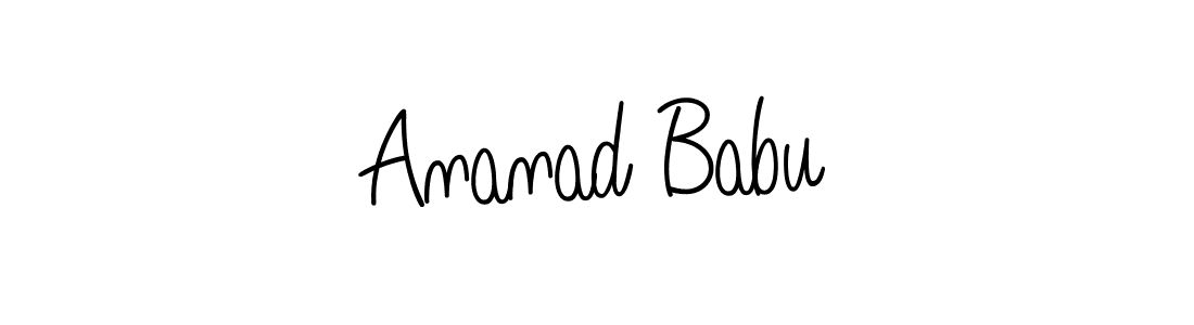 The best way (Angelique-Rose-font-FFP) to make a short signature is to pick only two or three words in your name. The name Ananad Babu include a total of six letters. For converting this name. Ananad Babu signature style 5 images and pictures png