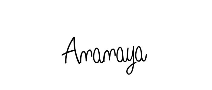 Use a signature maker to create a handwritten signature online. With this signature software, you can design (Angelique-Rose-font-FFP) your own signature for name Ananaya. Ananaya signature style 5 images and pictures png