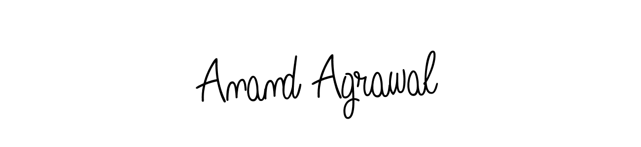Use a signature maker to create a handwritten signature online. With this signature software, you can design (Angelique-Rose-font-FFP) your own signature for name Anand Agrawal. Anand Agrawal signature style 5 images and pictures png