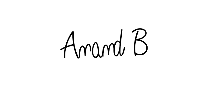 The best way (Angelique-Rose-font-FFP) to make a short signature is to pick only two or three words in your name. The name Anand B include a total of six letters. For converting this name. Anand B signature style 5 images and pictures png