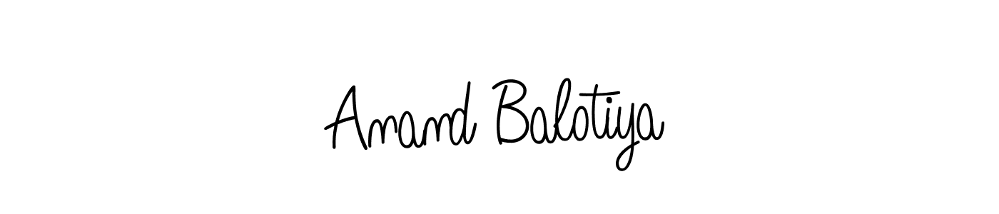 How to make Anand Balotiya name signature. Use Angelique-Rose-font-FFP style for creating short signs online. This is the latest handwritten sign. Anand Balotiya signature style 5 images and pictures png