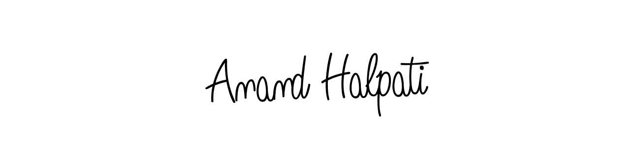 You should practise on your own different ways (Angelique-Rose-font-FFP) to write your name (Anand Halpati) in signature. don't let someone else do it for you. Anand Halpati signature style 5 images and pictures png