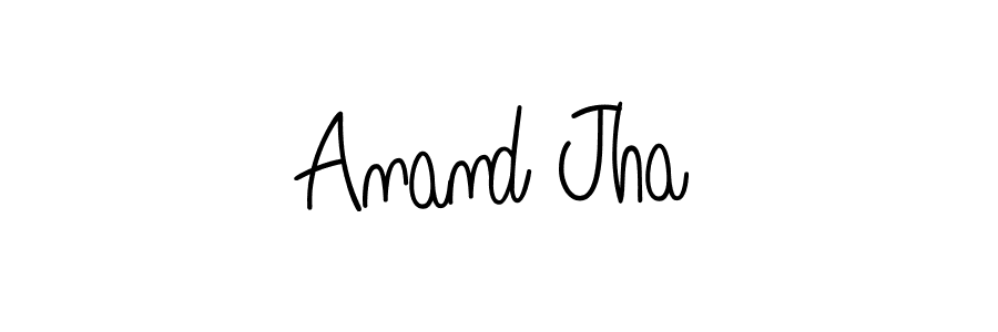 The best way (Angelique-Rose-font-FFP) to make a short signature is to pick only two or three words in your name. The name Anand Jha include a total of six letters. For converting this name. Anand Jha signature style 5 images and pictures png