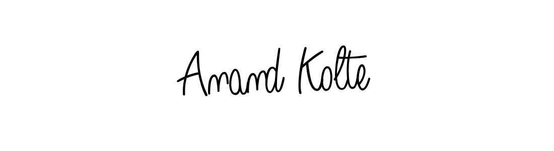 Use a signature maker to create a handwritten signature online. With this signature software, you can design (Angelique-Rose-font-FFP) your own signature for name Anand Kolte. Anand Kolte signature style 5 images and pictures png