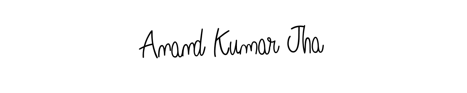 The best way (Angelique-Rose-font-FFP) to make a short signature is to pick only two or three words in your name. The name Anand Kumar Jha include a total of six letters. For converting this name. Anand Kumar Jha signature style 5 images and pictures png
