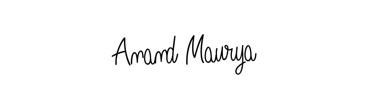 You should practise on your own different ways (Angelique-Rose-font-FFP) to write your name (Anand Maurya) in signature. don't let someone else do it for you. Anand Maurya signature style 5 images and pictures png