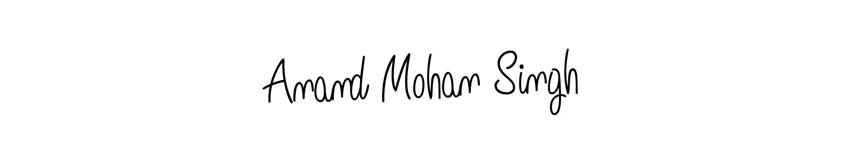 The best way (Angelique-Rose-font-FFP) to make a short signature is to pick only two or three words in your name. The name Anand Mohan Singh include a total of six letters. For converting this name. Anand Mohan Singh signature style 5 images and pictures png