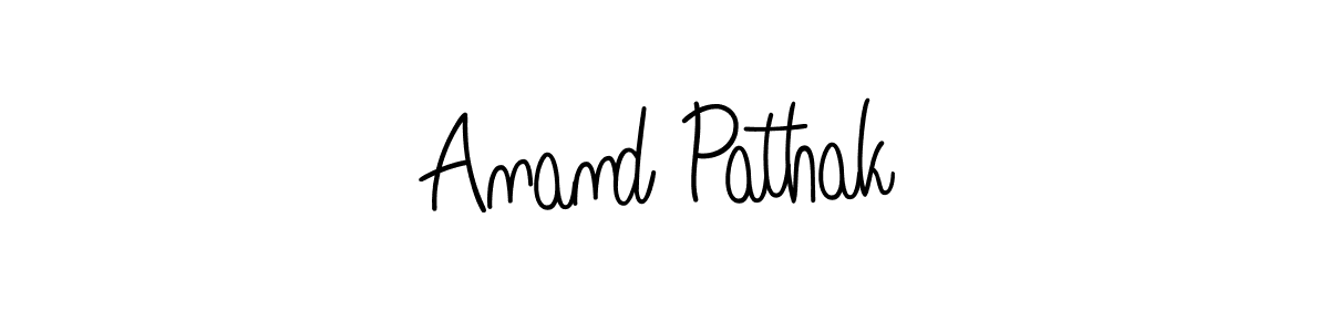 You should practise on your own different ways (Angelique-Rose-font-FFP) to write your name (Anand Pathak) in signature. don't let someone else do it for you. Anand Pathak signature style 5 images and pictures png