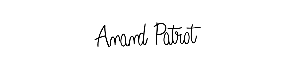 You should practise on your own different ways (Angelique-Rose-font-FFP) to write your name (Anand Patrot) in signature. don't let someone else do it for you. Anand Patrot signature style 5 images and pictures png