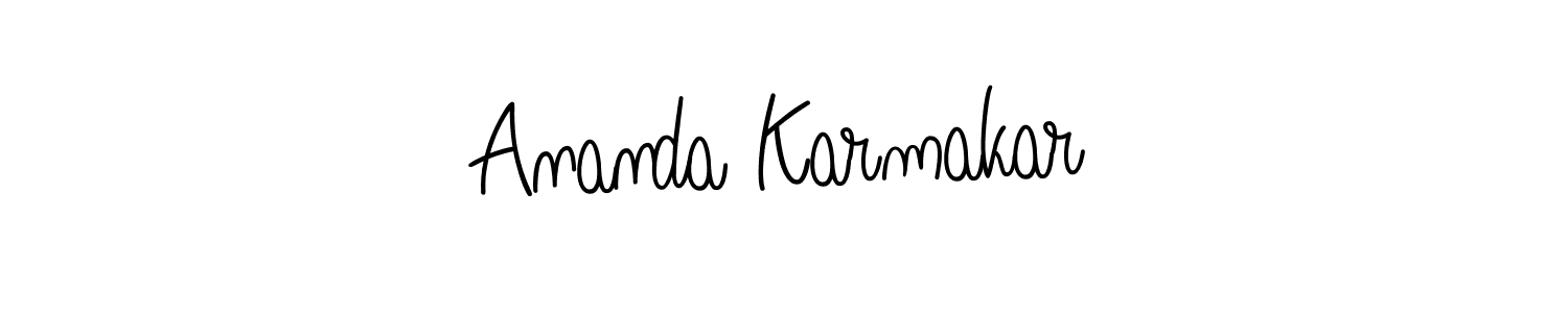 if you are searching for the best signature style for your name Ananda Karmakar. so please give up your signature search. here we have designed multiple signature styles  using Angelique-Rose-font-FFP. Ananda Karmakar signature style 5 images and pictures png