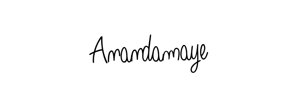 How to make Anandamaye name signature. Use Angelique-Rose-font-FFP style for creating short signs online. This is the latest handwritten sign. Anandamaye signature style 5 images and pictures png