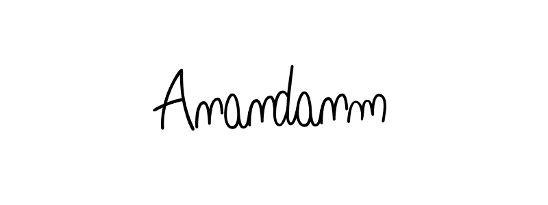 Use a signature maker to create a handwritten signature online. With this signature software, you can design (Angelique-Rose-font-FFP) your own signature for name Anandanm. Anandanm signature style 5 images and pictures png