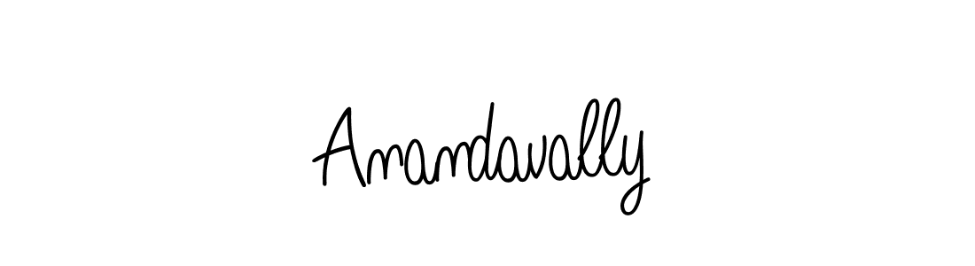 Anandavally stylish signature style. Best Handwritten Sign (Angelique-Rose-font-FFP) for my name. Handwritten Signature Collection Ideas for my name Anandavally. Anandavally signature style 5 images and pictures png