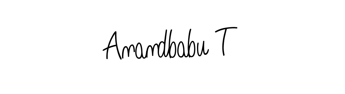 Anandbabu T stylish signature style. Best Handwritten Sign (Angelique-Rose-font-FFP) for my name. Handwritten Signature Collection Ideas for my name Anandbabu T. Anandbabu T signature style 5 images and pictures png
