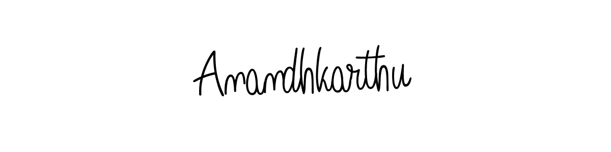 Create a beautiful signature design for name Anandhkarthu. With this signature (Angelique-Rose-font-FFP) fonts, you can make a handwritten signature for free. Anandhkarthu signature style 5 images and pictures png