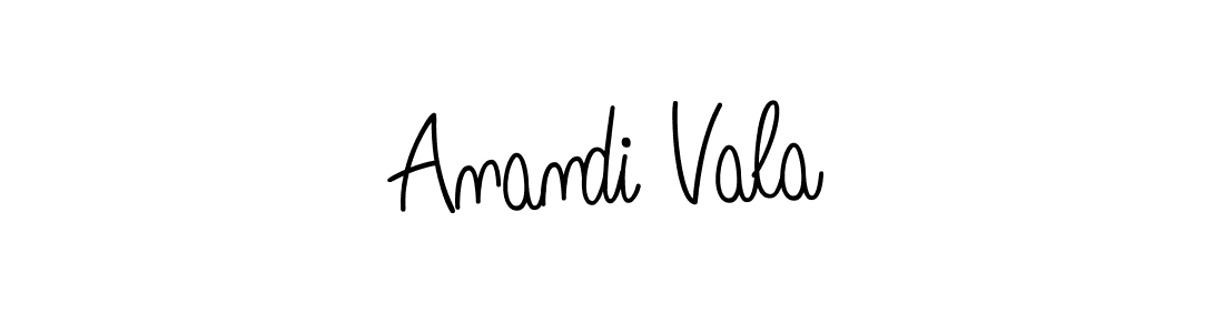Make a beautiful signature design for name Anandi Vala. With this signature (Angelique-Rose-font-FFP) style, you can create a handwritten signature for free. Anandi Vala signature style 5 images and pictures png