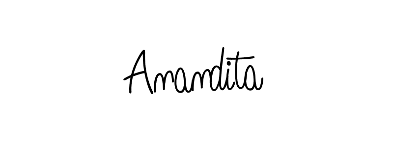 Make a beautiful signature design for name Anandita. With this signature (Angelique-Rose-font-FFP) style, you can create a handwritten signature for free. Anandita signature style 5 images and pictures png