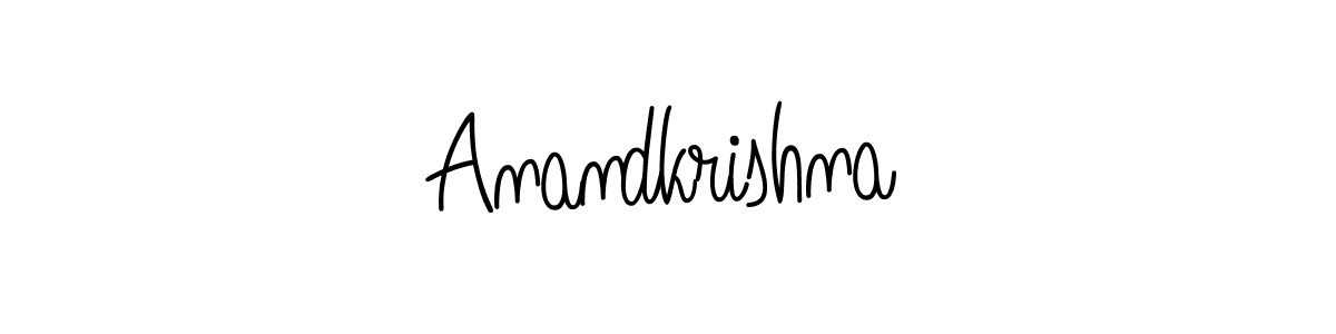 Make a beautiful signature design for name Anandkrishna. Use this online signature maker to create a handwritten signature for free. Anandkrishna signature style 5 images and pictures png