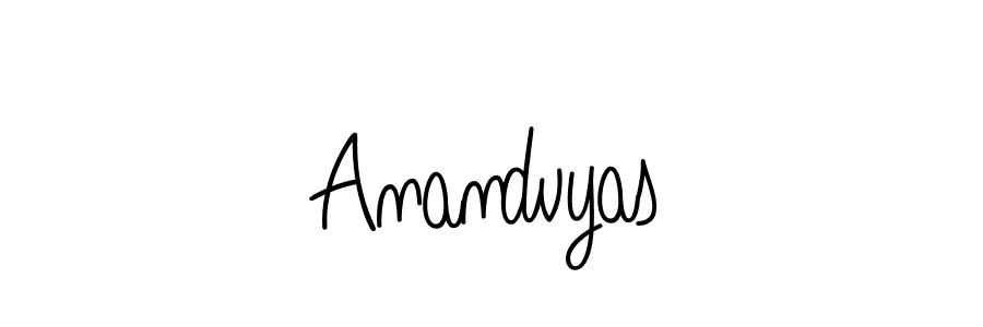 Design your own signature with our free online signature maker. With this signature software, you can create a handwritten (Angelique-Rose-font-FFP) signature for name Anandvyas. Anandvyas signature style 5 images and pictures png